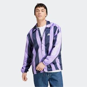 Adidas Purple and Black Striped Shirt
